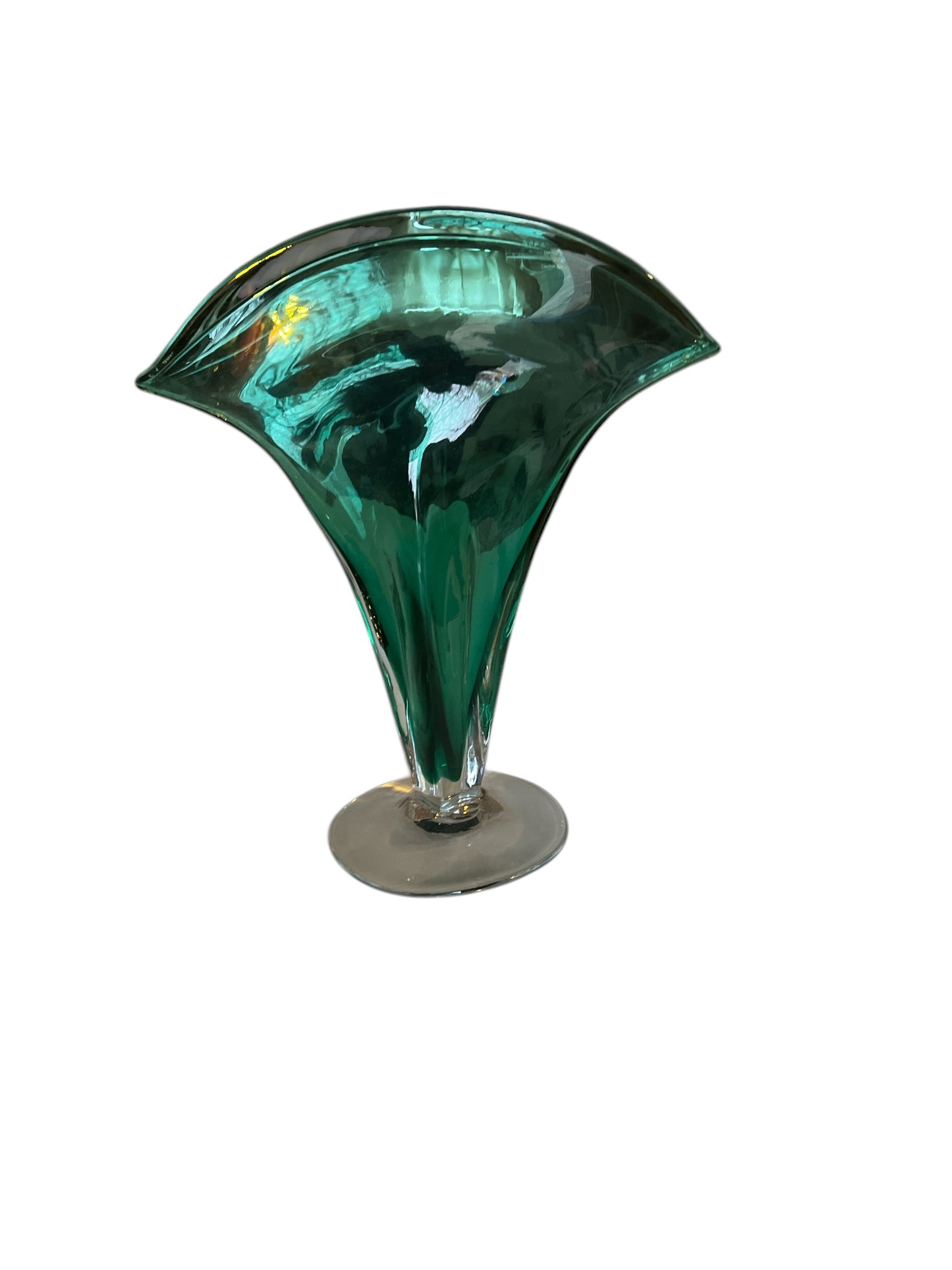 Blenko Art Glass Fan Vase