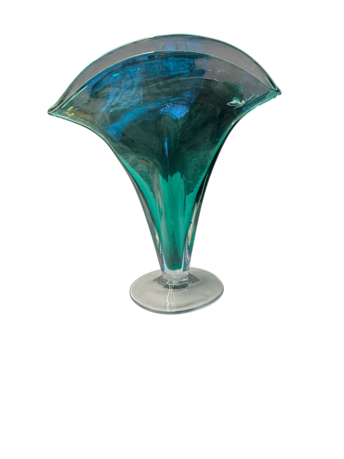 Blenko Art Glass Fan Vase