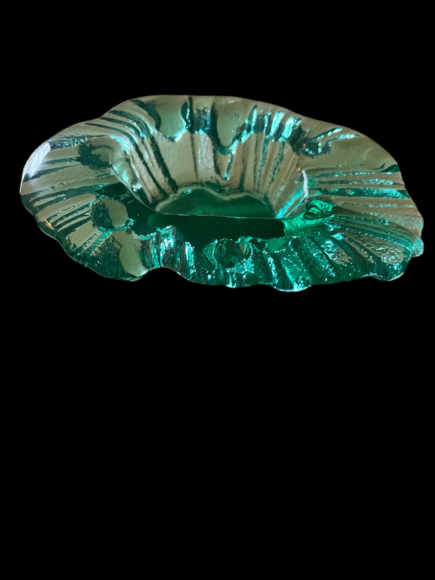 Blenko Glacial Cigar Ashtray