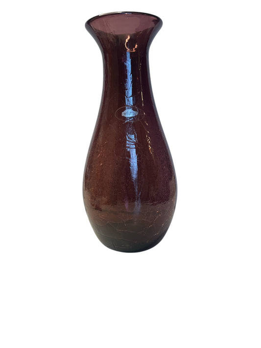 Blenko Amethyst Crackle Vase